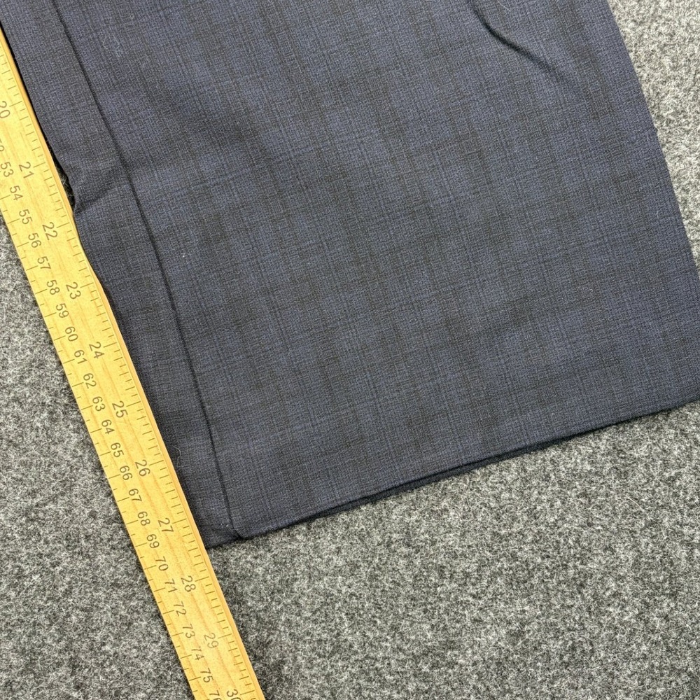 Van Heusen Womens Plaid Dress Pants Blue Grey Stretch Trousers 10 Short 33x28 - Picture 7 of 9